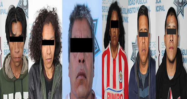 En distintas intervenciones, SSC detiene a seis por diversos robos