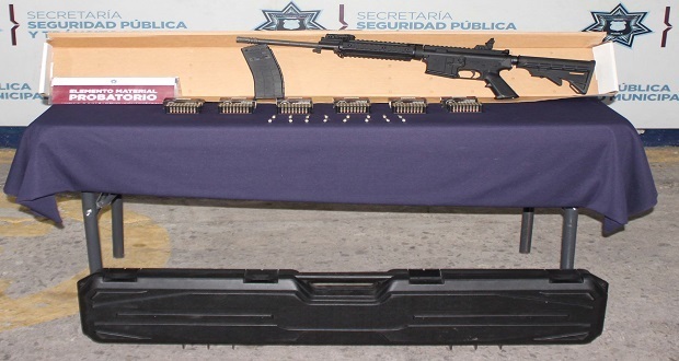 SSC asegura rifle dentro de Hummer abandonada en la CAPU