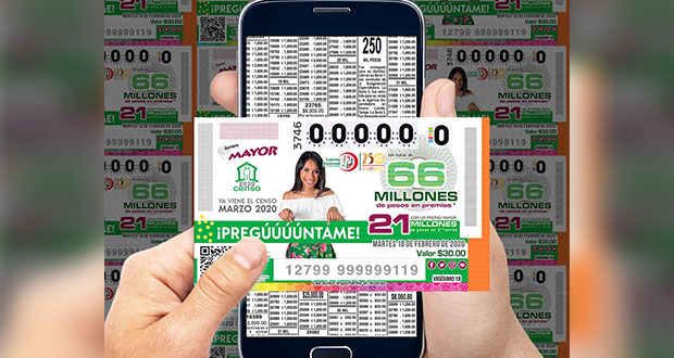 Lotería Nacional dedica su sorteo mayor al Censo 2020 del Inegi