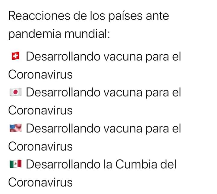 Así reciben en redes la noticia del Covid-19 en México; ya hay cumbia