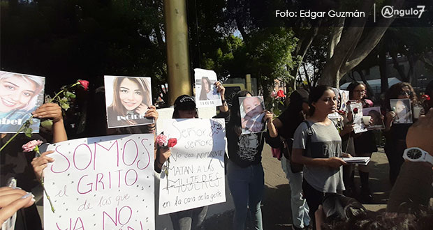 “No nací mujer para morir por serlo”, claman durante manifestación en Puebla