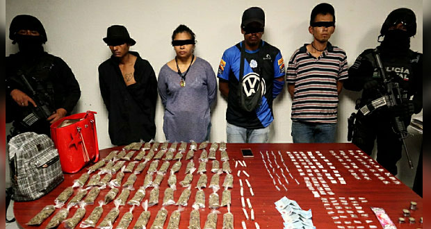 SSP detiene en La Margarita a 4 presuntos narcomenudistas