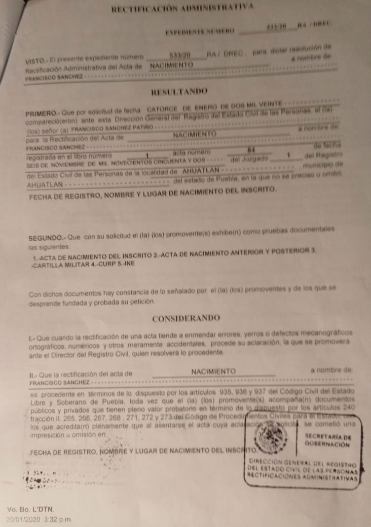 Pese a cuotas, Registro Civil de Puebla da actas con errores y vuelve a cobrar