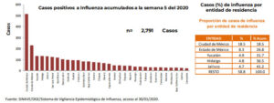 Puebla, en top 10 con 98 casos confirmados y 6 decesos por influenza: DGE