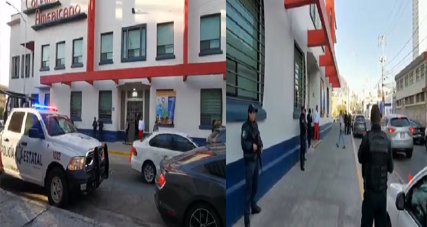 Por amenaza de tiroteo, hacen operativo mochila en Colegio Americano