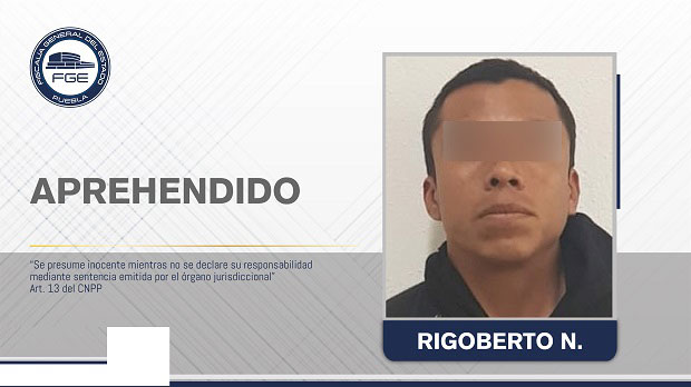 FGE aprehende a presunto responsable de secuestro en Puebla