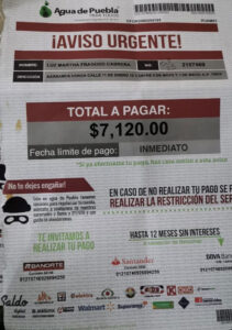 Agua de Puebla cobra caro su mal servicio en Barranca Honda: vecinos