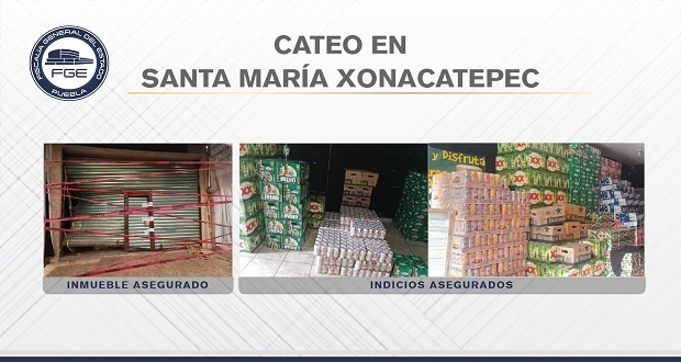 En cateo, FGE asegura más de mil cajas de cerveza y a 4 personas