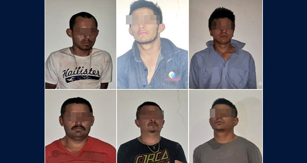 Detienen a 6 personas con droga y un carro robado en Chignahuapan