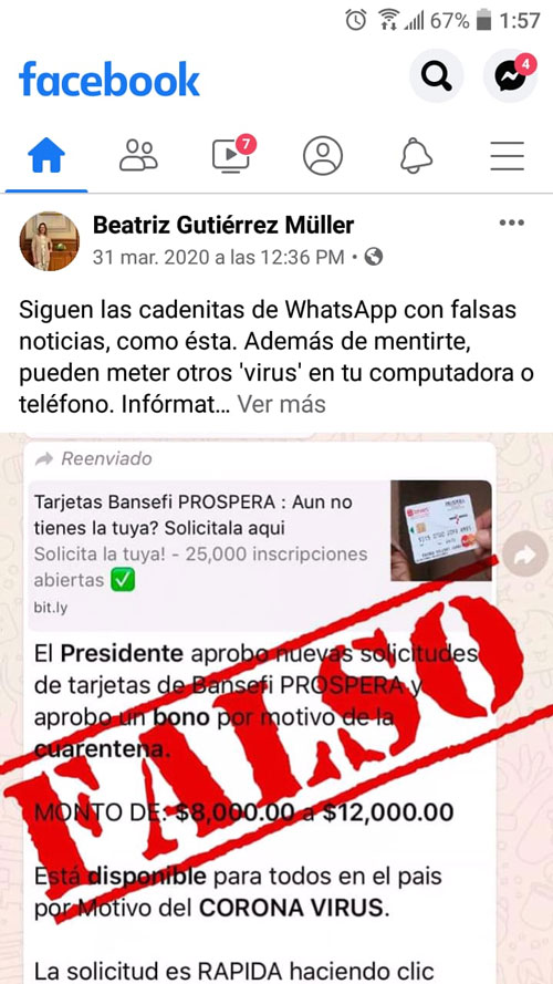 Falso que Bienestar ofrezca tarjetas bancarias con apoyos, aclaran