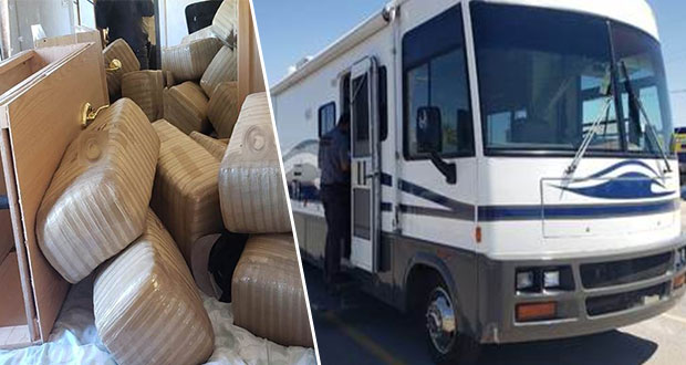 En Sonora, aseguran 890 kilos de mariguana que iban en casa rodante