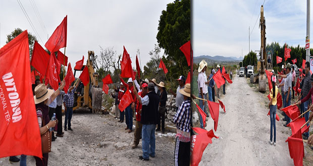 Inauguran construcción del camino sacacosechas en Ixcaquixtla
