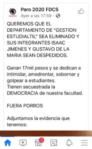 Líderes porriles de BUAP, al servicio de Esparza, golpean a alumno, acusan