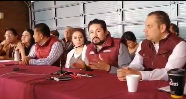 Militantes de Morena en Puebla piden unidad y respaldar a Ramírez