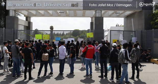 Personal de BUAP, sin asistir a trabajar a CU aunque alumnos permiten ingreso