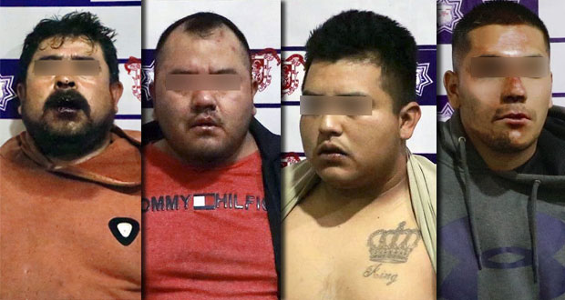 Policías de Huejotzingo detienen a 4 por robo a transporte de carga