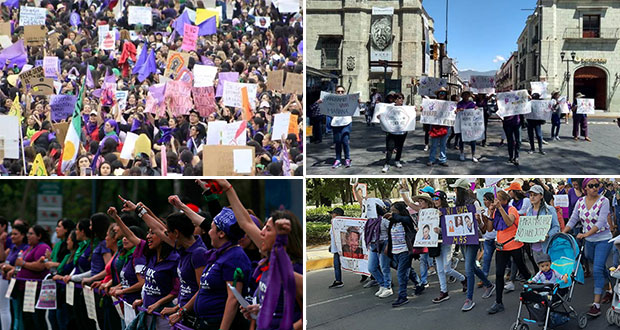 Las marchas por el Día de la Mujer en algunos puntos de México