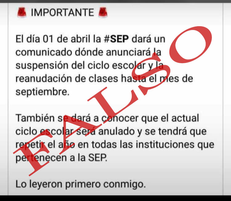 SEP federal desmiente que receso de clases se extienda a septiembre