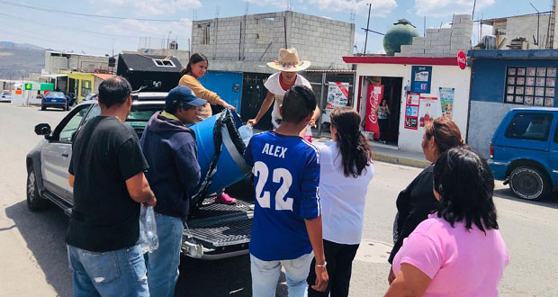 Antorcha entrega gel antibacterial a familias del sur de la ciudad