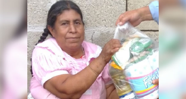 Apoya Antorcha con despensas en Hueyapan ante contingencia