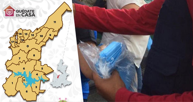 Ayuntamiento de Puebla da cubrebocas en las 17 juntas auxiliares