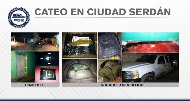 En Serdán, FGE cateó inmuebles relacionados con bandas delictivas
