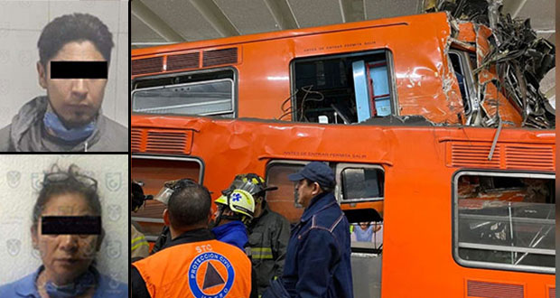 Detienen a conductor y reguladora por choque de dos trenes del Metro