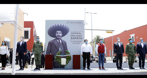 Gobierno de Puebla homenajea legado de Zapata a 101 años de su muerte