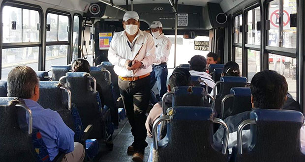 Infraccionan a unidades de rutas 64 y 65 por sobrecupo de pasajeros