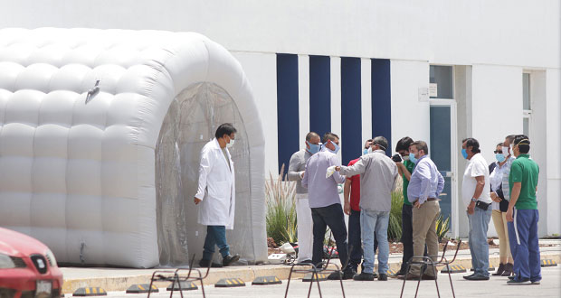 Instalarán túneles sanitizadores en “hospitales Covid-19” de Puebla