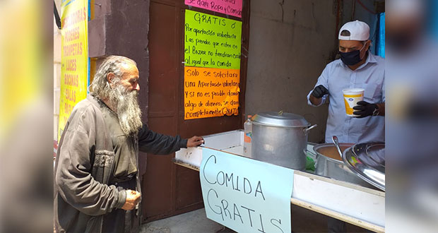 Por Covid, se solidarizan e instalan bazar de comida gratuita en CH