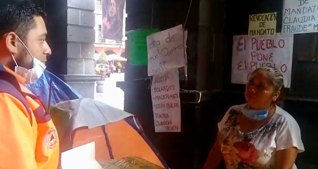 Por contingencia, pide Comuna a manifestantes retirarse