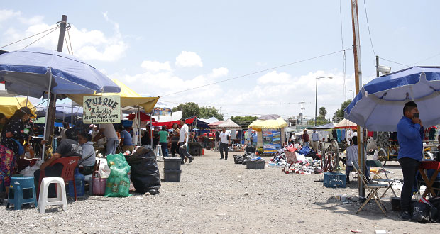 En tianguis de San Isidro, laboran con medidas de sanidad: Antorcha