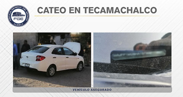Fiscalía recupera vehículo robado durante cateo en Tecamachalco