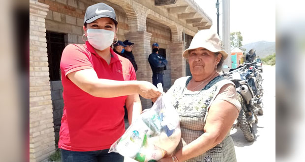 Ayuntamiento de Cañada Morelos apoya a familias con despensas
