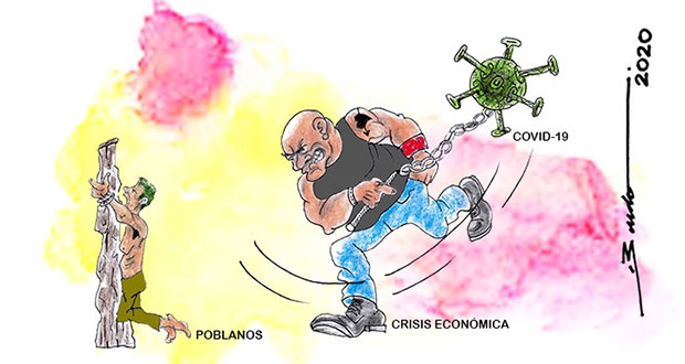 Caricatura: Coronavirus y crisis, los azotes contra los poblanos