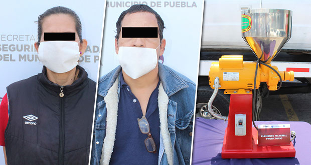 SSC detiene a pareja por robo de molino de café de 17 mp