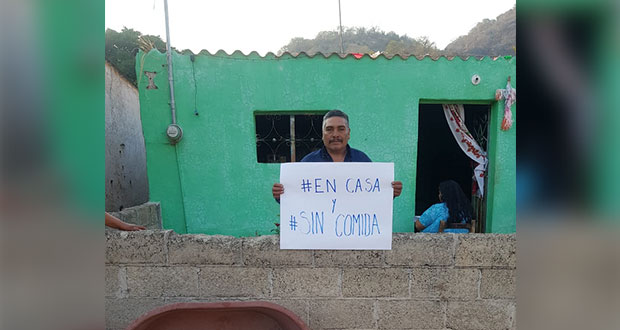 Antorchistas en Izúcar se suman a protesta “En casa y sin comida”