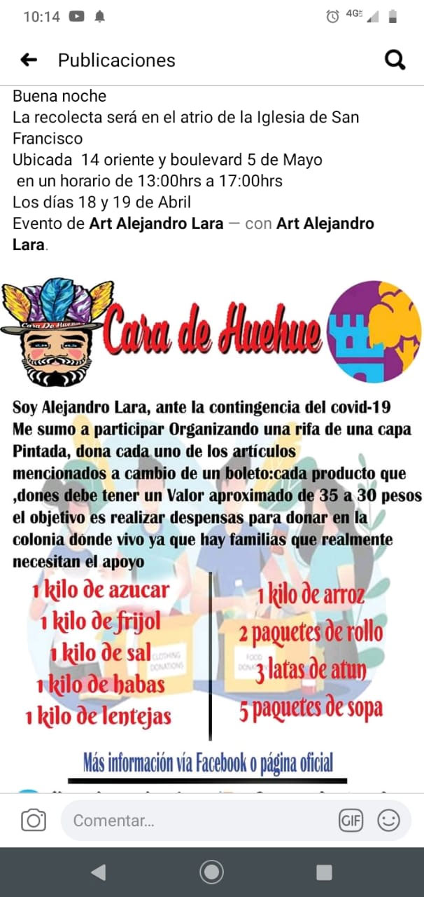Baja recaudación de despensas en Casa de Huehue; piden solidaridad