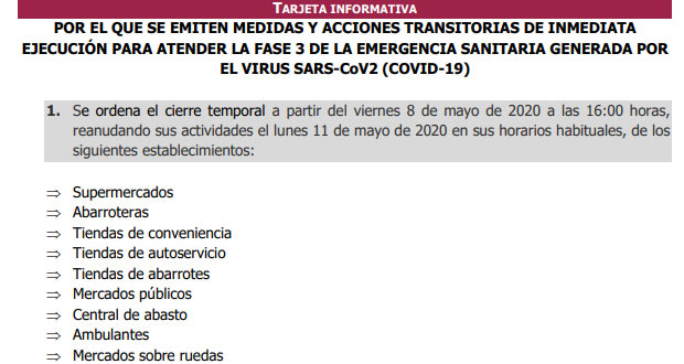 Difunden falsa “tarjeta informativa” sobre cierre de negocios