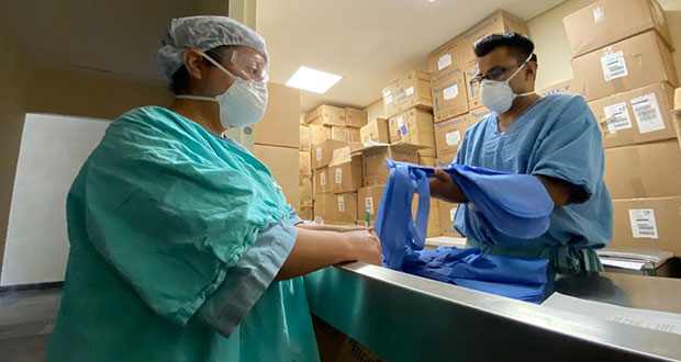 Personal que atiende Covid recibe insumos en persona: IMSS en Puebla