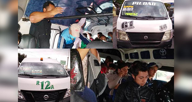 Sancionan a 30 unidades del transporte público por rebasar capacidad