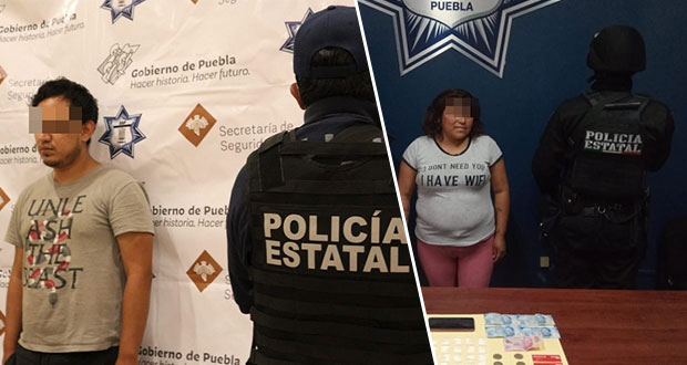 Detienen a “La Negra” y a “El Solar” por narcomenudeo en Puebla