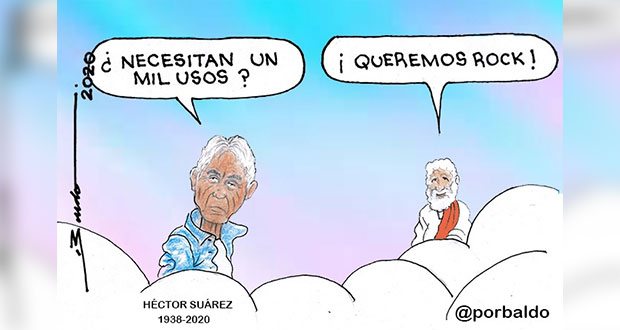 Caricatura: En el cielo, querían rock