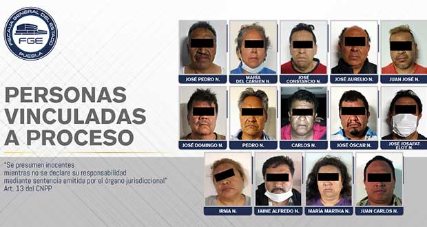 FGE obtiene vinculación a proceso de 14 activistas de Amozoc