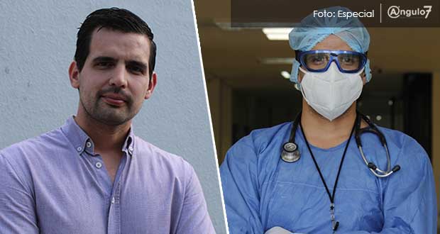 Por vocación, Iván da consultas a domicilio a poblanos con síntomas de Covid