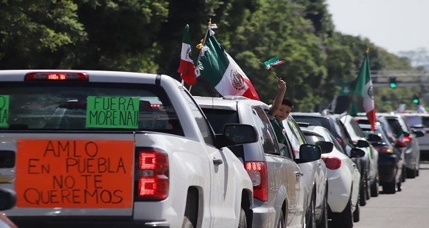 En Puebla, Frenaaa vuelve a protestar en contra de AMLO 