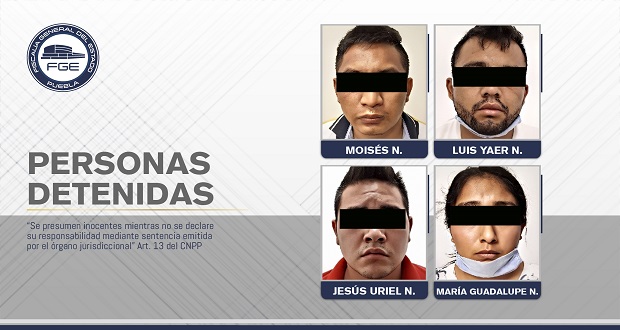 FGE rescata a joven secuestrado y detiene a 4 en Tehuacán