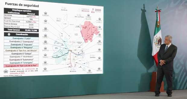AMLO acuerda coordinación con Guanajuato, entidad con más homicidios