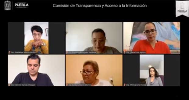 Aprueban acuerdo para reformar Ley de Transparencia en Puebla